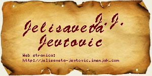 Jelisaveta Jevtović vizit kartica